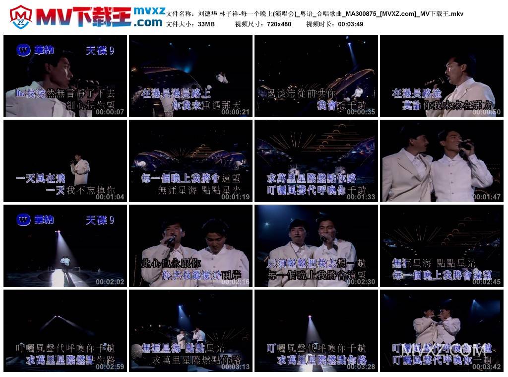 刘德华 林子祥-每一个晚上(演唱会)_粤语_合唱歌曲_MA300875